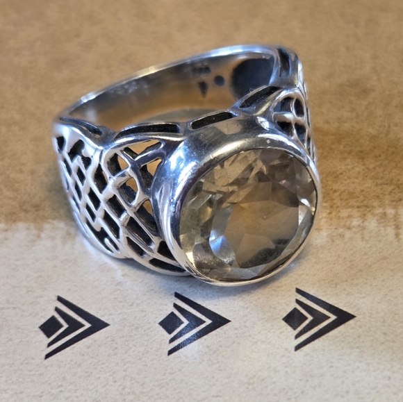 RARE Silpada Sterling Silver & Citrine Ring